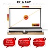 New Portable Mobile 50 Inch Projector Screen Pull Down, 16:9