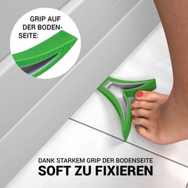 SofterFIX Door & Window Stopper – Sturdy Stop for Multi Floor and Many Window Types – for Heavy Doors and Windows - Rubberized on The Outside to Avoid Damage – Doorstop Designed by to fit Most Gaps