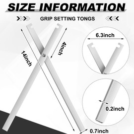 Qualirey 1 Pcs Aluminum Grip Setting Tongs 14 Inch Trap Set Tool Trap Setting Tool for #50 to #160 Traps