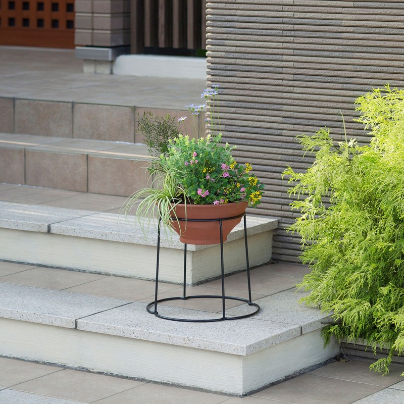Takasho Ball Planter Stand, 11.8 inches (30 cm), 6Φ Black