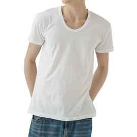 BYC Men's Cotton U-Neck T-Shirts 5 Pack(M) White