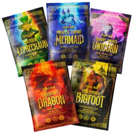 Mythical Meats Exotic Beef Jerky Sampler Pack - 5 Unique Flavors, 2 Oz Snack Bags of Hand-Cut Premium Jerky, MSG Free