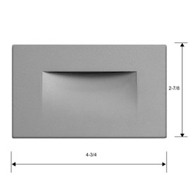 Ciata LED Stair Lights Indoor - Step Lights Outdoor Stair Light 3 Watt, Warm White Stairway Lighting for Outdoor and Indoor Stairs 3000K Concrete, Home Theater Lighting - Silver Finish, Horizontal