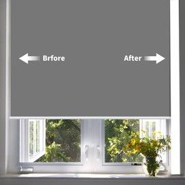SEEYE Blackout Light Blockers, PVC Light Blockers Side Tracks for Roller Window Shades and Blinds 100% Blackout L-Shaped Light Blocking Strips for Bedroom, Easy to Install(White, 57.3'', 4pcs)