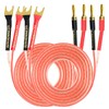 VVFLED 2 Pack 2m HiFi Speaker Wire Cable with Gold-Plated