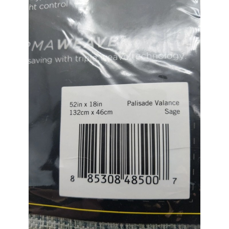 Eclipse Palisade Blackout Grommet Valance, 52" X 18" - Sage
