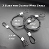 Bytiyar 1/8"(3mm) Wire Diam Stainless Steel Cable Eyelets Loops Short