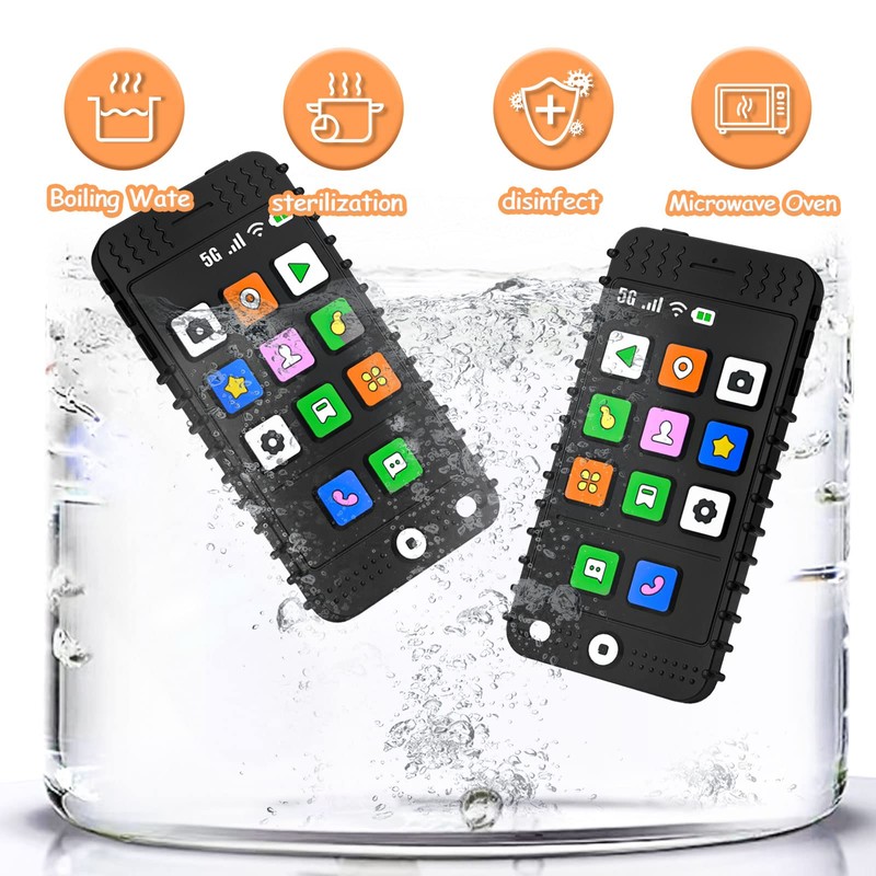 FFTROC Silicone Baby Teething Toys, Teether Toys for Babies 6-12