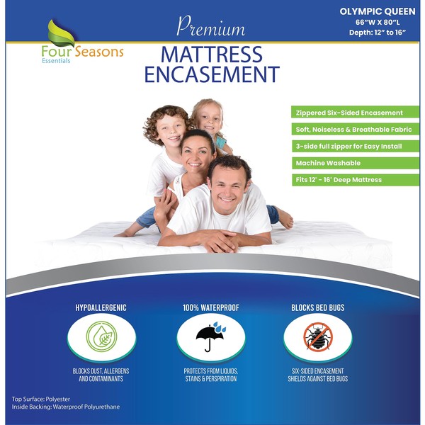 Zippered Olympic Queen Mattress Protector (66"x80") - Super Queen Size