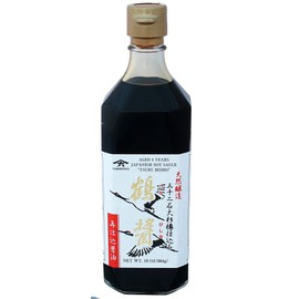 Yamaroku Shoyu Pure Artisan Dark Sweet Japanese Premium Gourmet Barrel Aged 4 Year Soy Sauce "Tsuru Bisiho", 18oz (532ml) (18oz, 1)… (3 Pack)