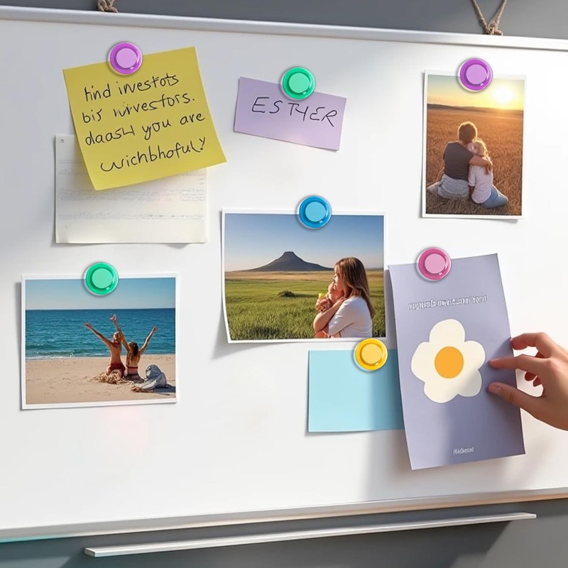 DARUITE 50 Pcs Fridge Magnets, Magnets for Whiteboards, Round Cute