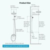 gotonovo Polished Chrome Exposed Pipe Bathroom Shower System Wall Mount