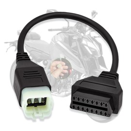 AMHTDOL OBD2 Adapter Fit for KTM 6 Pin to 16Pin Motorcycle Diagnostic Cable,Fit for KTM Duke 125/200/690/990LC8/1190 RC8 Motorbike ECU Programming,Work with ELM327 Obdii Code Reader/Scanner