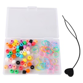 Gorise 50 Stück weiche, bunte Silikon-Haarperlen für Mädchen, Haarschmuck für Zöpfe für Damen, perfekt – Ponyperlen in großen Mengen