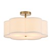 Widluth Modern Semi Flush Mount Ceiling Light Modern Gold 3-Lights
