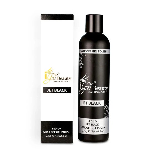 Gelixir Igel Soak Off Gel Polish Jet Black 8oz Refill