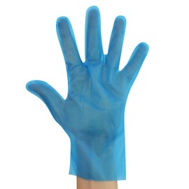 FRANZ MENSCH Hygostar Allfood Thermosoft TPE Gloves, Blue, 7/S, L: 24 cm, Disposable Gloves, Medical Gloves, Food Gloves, Rubber Gloves, Pack of 2000
