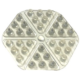 Spotlight Hosiery Sport - Hexagon Snowboard Clear Stomp Pad with Aluminum Spikes Size: 5.25" x 4.8"