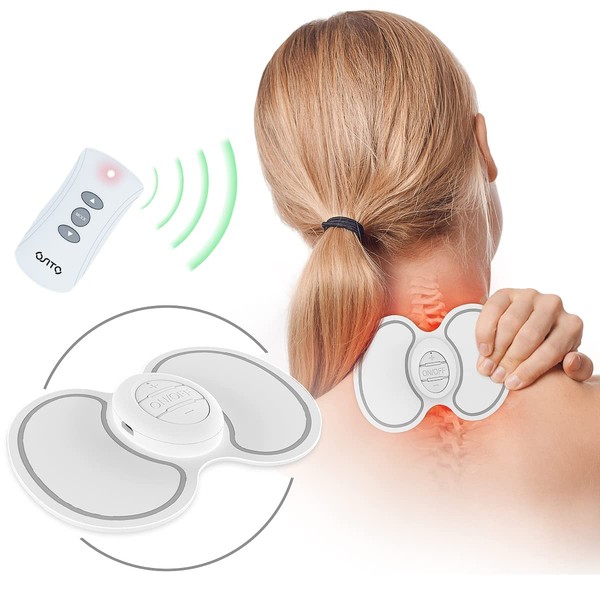 OSITO TENS Unit Muscle Stimulator EMS Massage Machine (FSA HSA Approved Product) Rechargeable Mini Pain Relief Therapy Device Wireless Electric Pulse Massager for Neck Shoulder Back