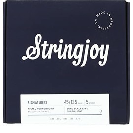 Stringjoy Signatures Nickel-wound Long Scale 5-string Bass Strings - Super Light Gauge (.045 -.125)