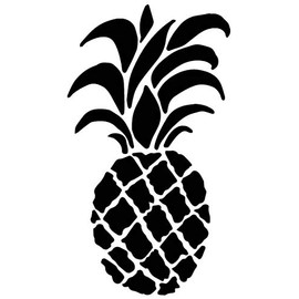 Black Pineapple, I Make Decals ®, Hard Hat, Lunch Box, Tool Box, Helmet Stickers 6.5 inch x 3.5 inch