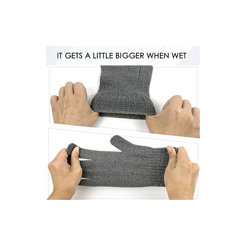 Mig4u Guantes Exfoliantes Ducha Pares Exfoliación Corporal Intensidad Media Alta