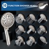 7.5" Rotatable Dual Shower Head with Handheld Combo, Kids Friendly