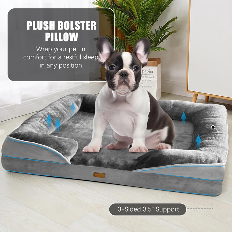 Spotted Play Orthopedic Dog Bed with Sides - Dog Sofa