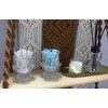 HillSpring Toothpick Holder, Decorative Crystal Glass Toothpick Dispenser with 450