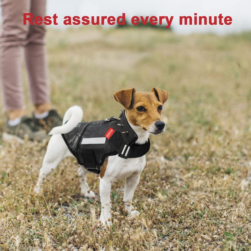 BUVUB Dog Protection Vest Harness Built-in Bendable Lightweight Steel Plate