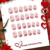 TENPAL Glitter Pink Nails for Valentine's Day Acrylic Press on