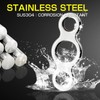 AMYSPORTS High Strength Solid Ring Fishing Stainless Steel Jigging Ring