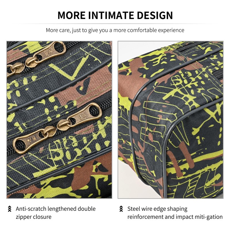 LEOFISHING Portable Folding Fishing Rod Carrier Reel Case Bag 4.27ft/