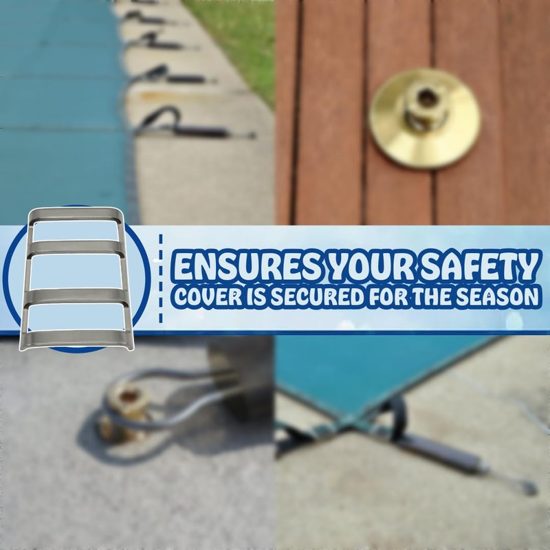 Poolzilla Outdoor Stainless Steel Bar Buckle for Pool Safety Cover