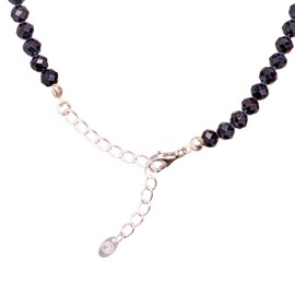 BERGERLIN Genuine Natural Stone Necklace with 925 Sterling Silver Pearl or Gold-Plated Pearl - Filigree Chain with Clasp and Certification of Authenticity, Pearl, Pearl