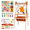 DJAR Adjustable Kids Art Easel with Paper Roll & Magnetic