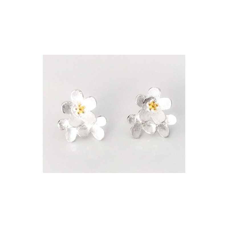 Iszie 925 Sterling Silver Flower Daisy Stud Earrings for Women