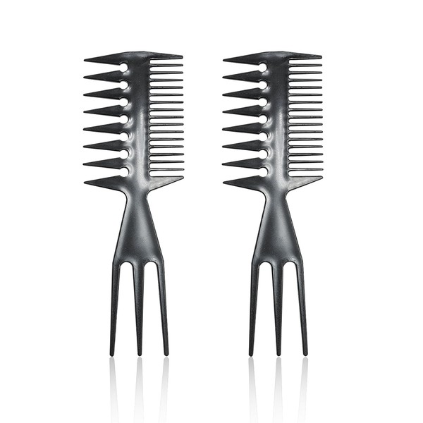 2 Pieces of Wide-tooth Combs, Styling Comb, Three-purpose Hair Comb,