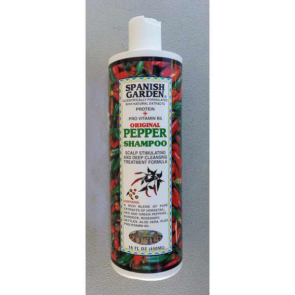 Original Pepper Shampoo By Spanish Garden 16 Oz. &