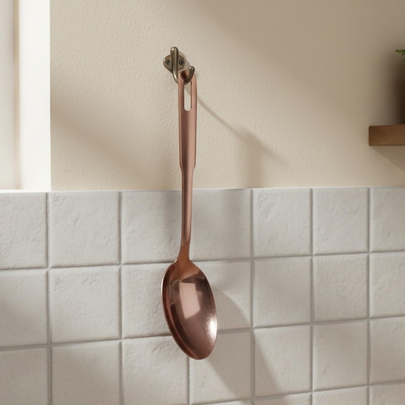 Amco 5-Piece Stainless Steel Cooking Utensil Set, Copper Finish -
