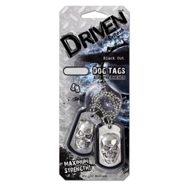 Driven by Refresh (88107) Dog Tags Novelty Black Out Air Freshener, (Pack of 4)