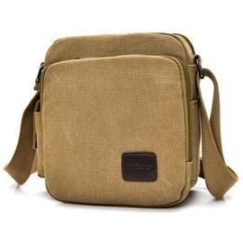 Outreo Canvas Umhängetasche Herren Schultertasche Kleine Herrentaschen Vintage Messenger Bag Taschen für Schule Kuriertasche Tablet Segeltuchtaschen Reisetasche Sport Werkzeug Taschen sporttasche