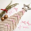 Mxxipp 35pcs Mini Pink Ribbon Bows, Small Satin Ribbon Bow,
