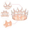 YARIEW Small Gold Crown Flower Bouquets Accessories Rhinestones Wedding Cake