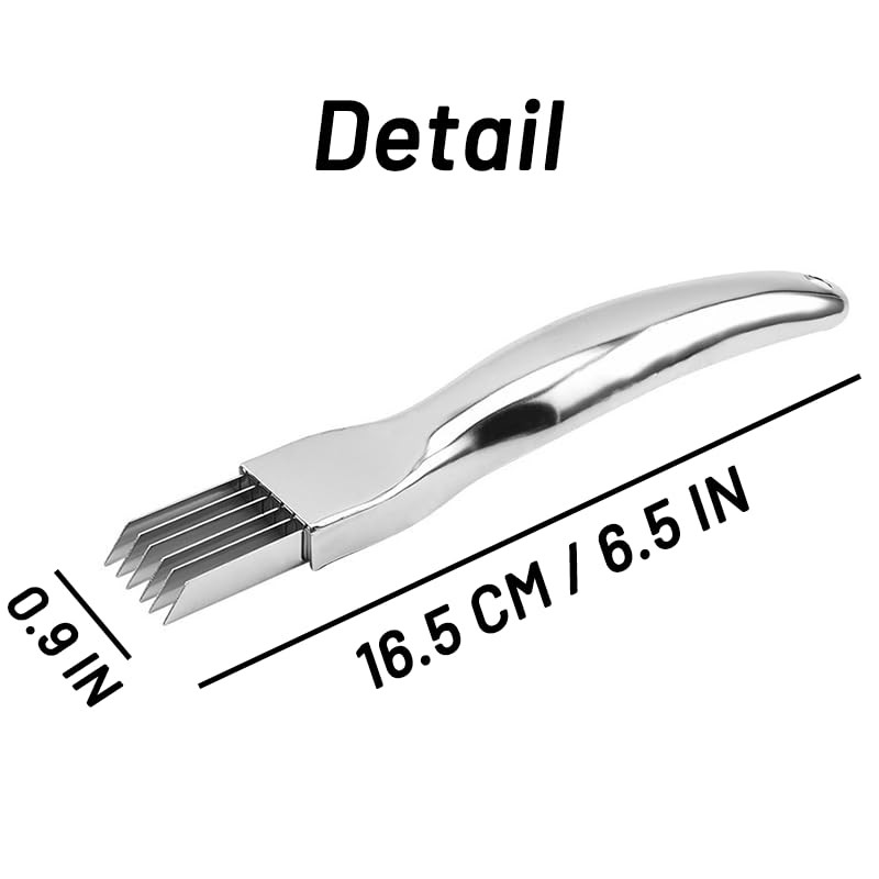 2 Pack Stainless Steel Green Onion Slicer - Multi-Blade Kitchen