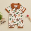 Lesimsam Newborn Baby Boy Western Clothes Cow/Horse Print Romper Jumpsuit
