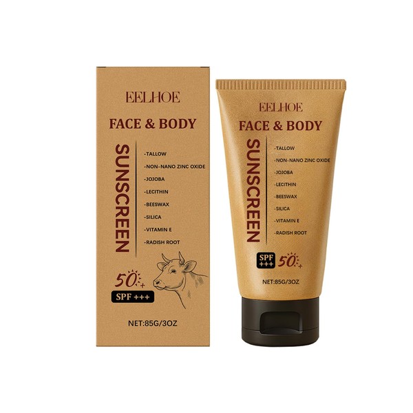 VRAIKO Tallow Sunscreen SPF 50 - Grass-Fed Tallow, Zinc Oxide,