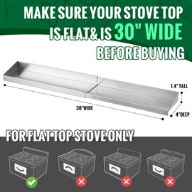StoveShelf 30" Length Stainless Steel Top Shelf for Kitchen Stove Kitchen Shelf for Back of Stove – Over Stove Rack and Storage Organizer