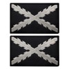 2PCS Spain Burgundy Cross Flag Patch Embroidered Morale Patch Military