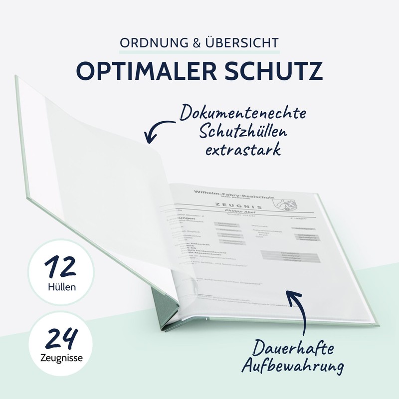 goldbuch 36115 2 Coloured Certificate Folder, Green, DIN A4 Document